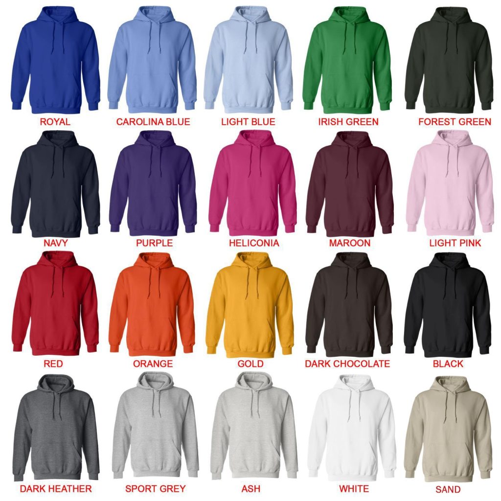 hoodie color chart - Half Life Merch