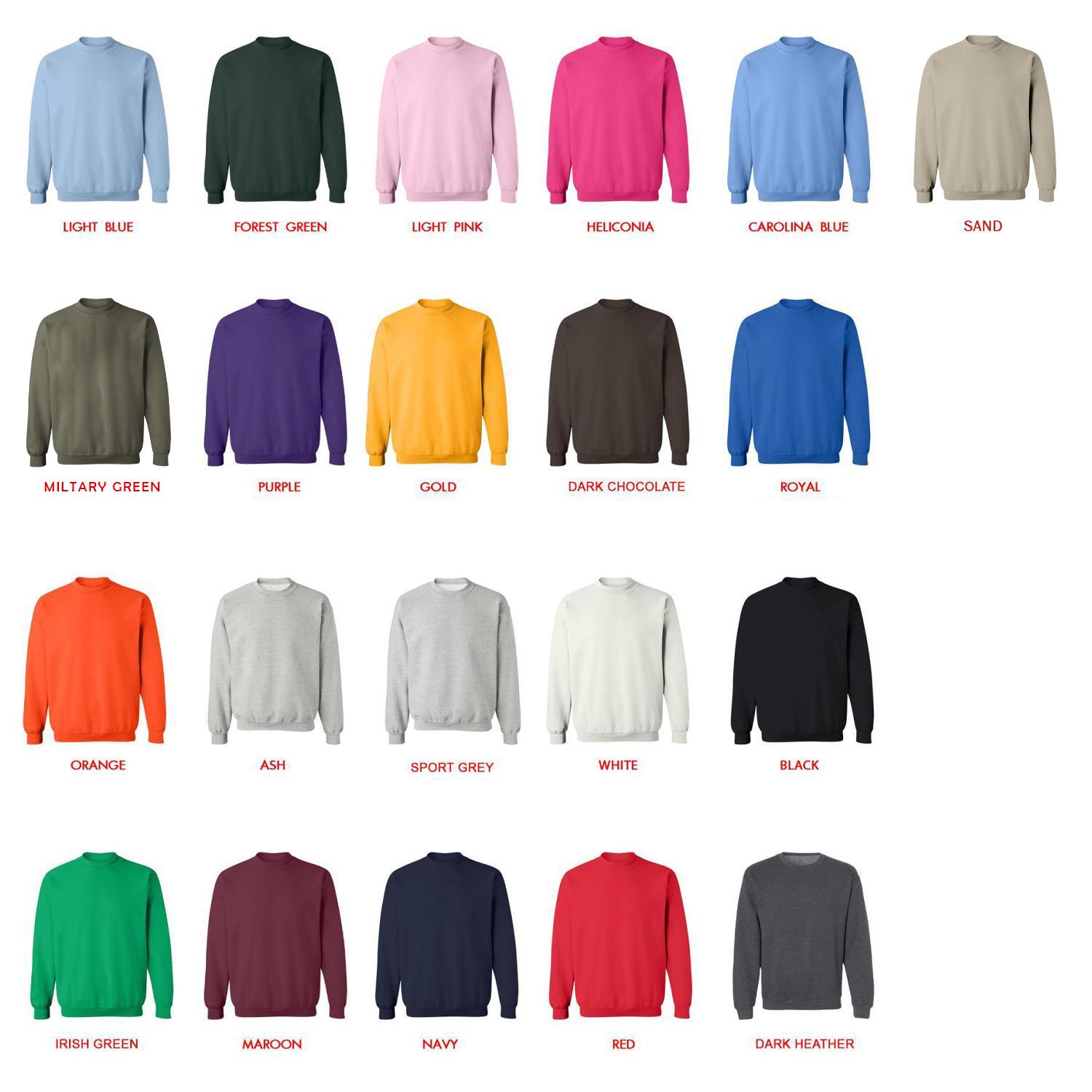 sweatshirt color chart - Half Life Merch