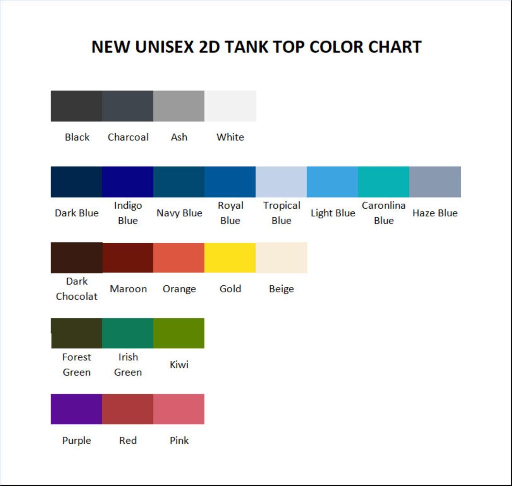 tank top color chart - Half Life Merch