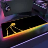 Gaming XL Mouse Pad RGB Mousepad Cool LED Mausepad Keyboard Desk Carpet Game Rubber No slip 7 - Half Life Merch