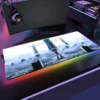 Gaming XL Mouse Pad RGB Mousepad Cool LED Mausepad Keyboard Desk Carpet Game Rubber No slip 8 - Half Life Merch