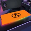 RGB H Half Life beautiful Gamer Table Game for Pc Xl Mouse Pad Computer Desk Carpets 14 - Half Life Merch