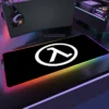 RGB H Half Life beautiful Gamer Table Game for Pc Xl Mouse Pad Computer Desk Carpets 18 - Half Life Merch