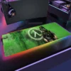 RGB H Half Life beautiful Gamer Table Game for Pc Xl Mouse Pad Computer Desk Carpets 5 - Half Life Merch